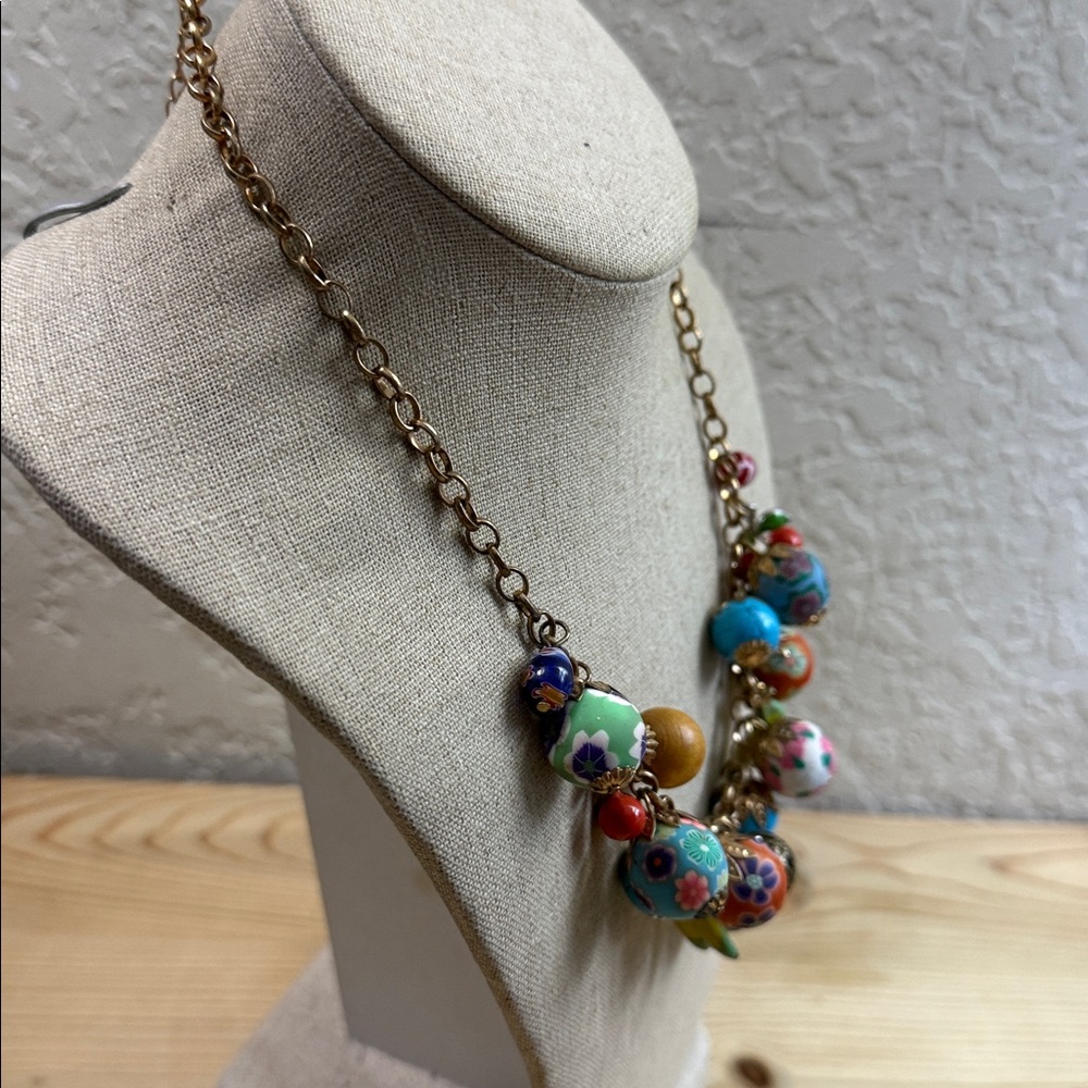Pier 1 Multicolor Beaded Necklace vintage - Picture 4 of 5